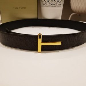 Tom Ford Brown Reversible Black Belt Size 95